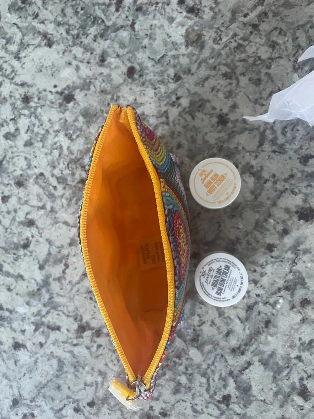 Sol de Janeiro Brazilian Bum Bum Cream and body scrub .7 oz ea makeup bag